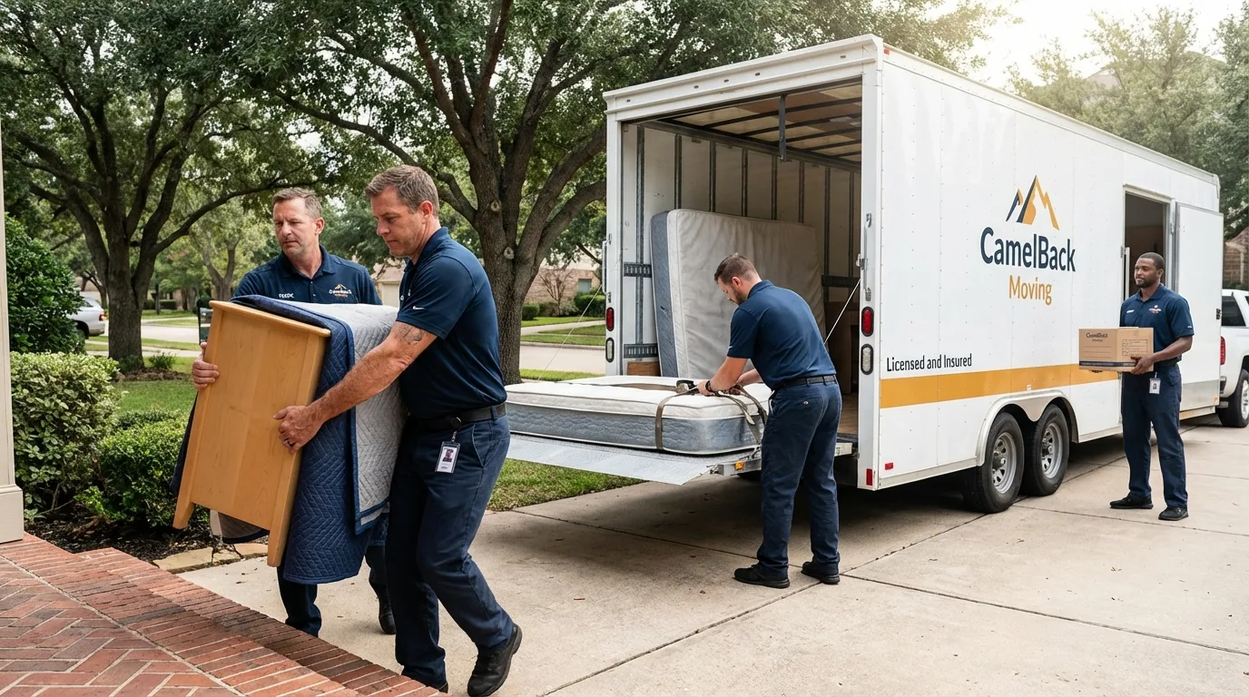 Crew loading residential truck for cross-state move from Mount Holly Springs, PA