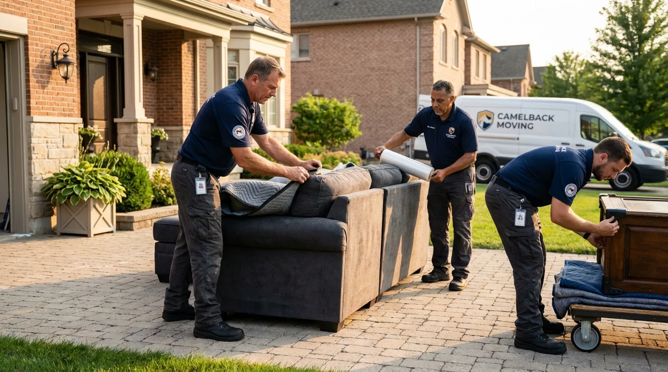 Large estate moving crew wrapping furniture in Mount Holly Springs, PA